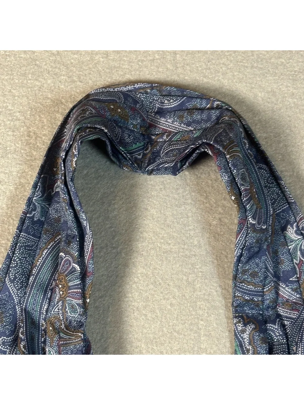 Vintage Blue Paisley Cravat/Ascot Scarf